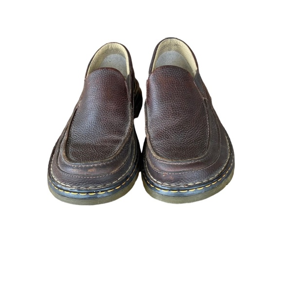 DR MARTENS Lennon Air Wair brown leather men’s slip on loafers size 10 main image 4